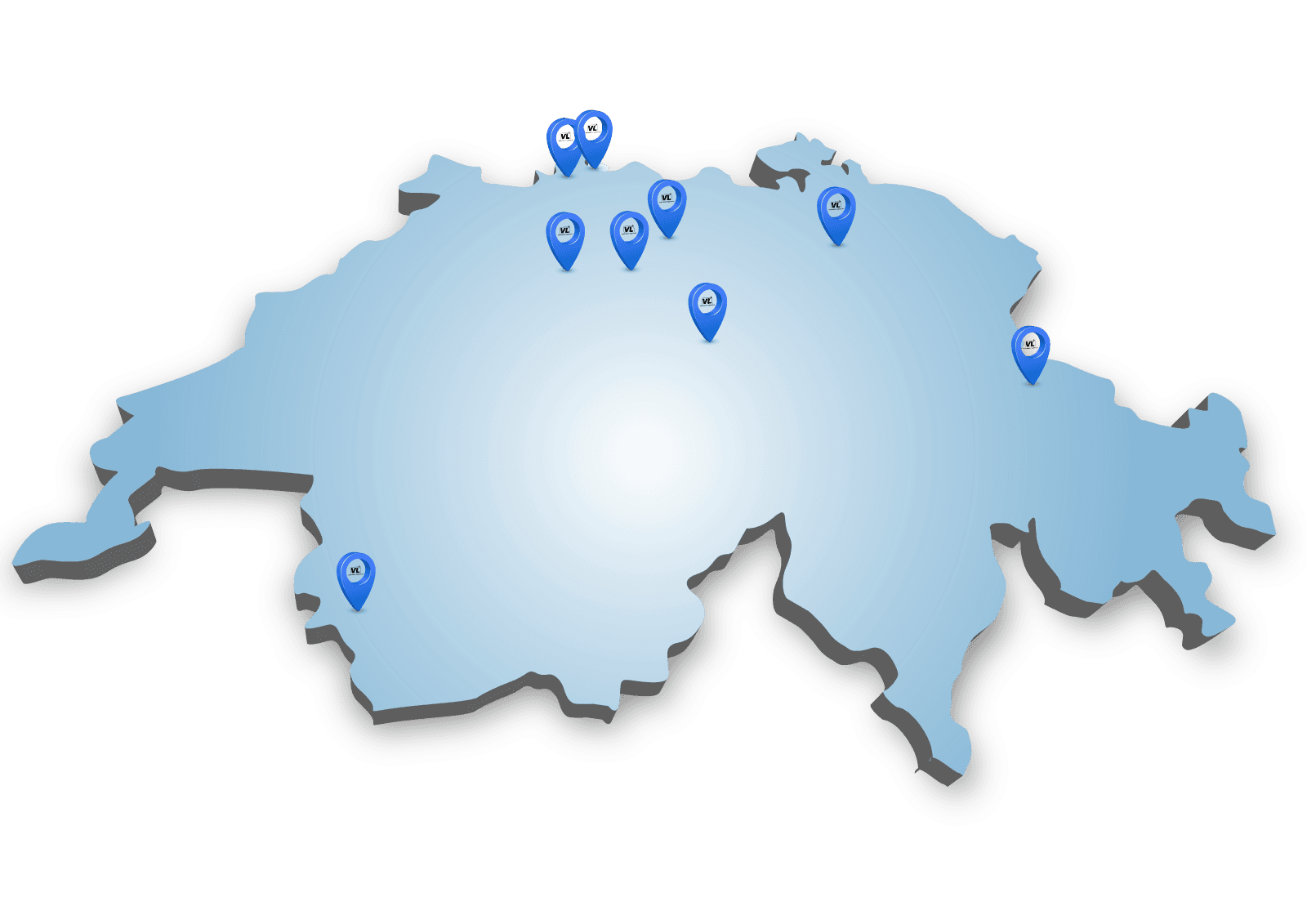 Schweizer Zollstandorte Karte